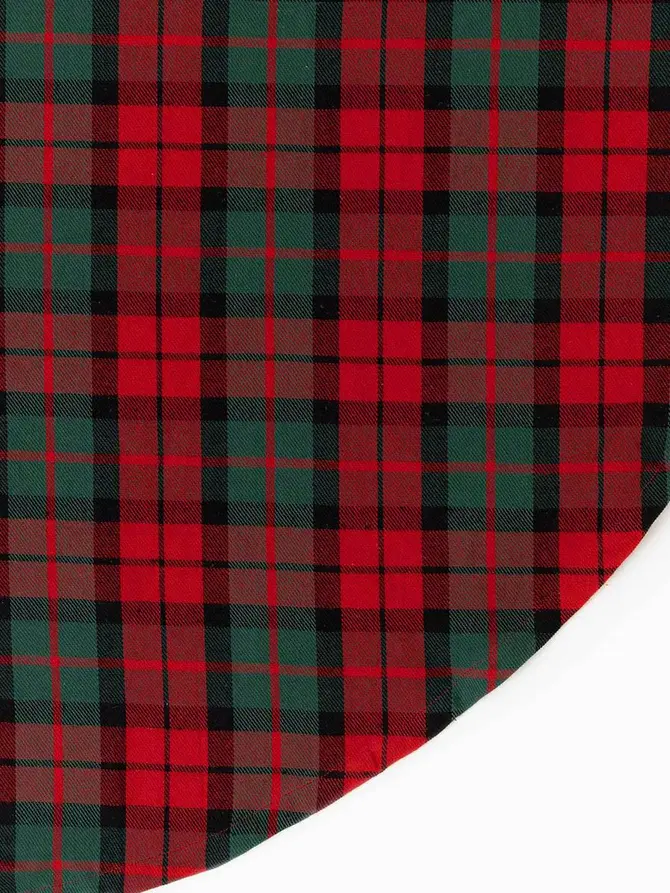 Obrus TARTAN w kratę okrągły 140 cm