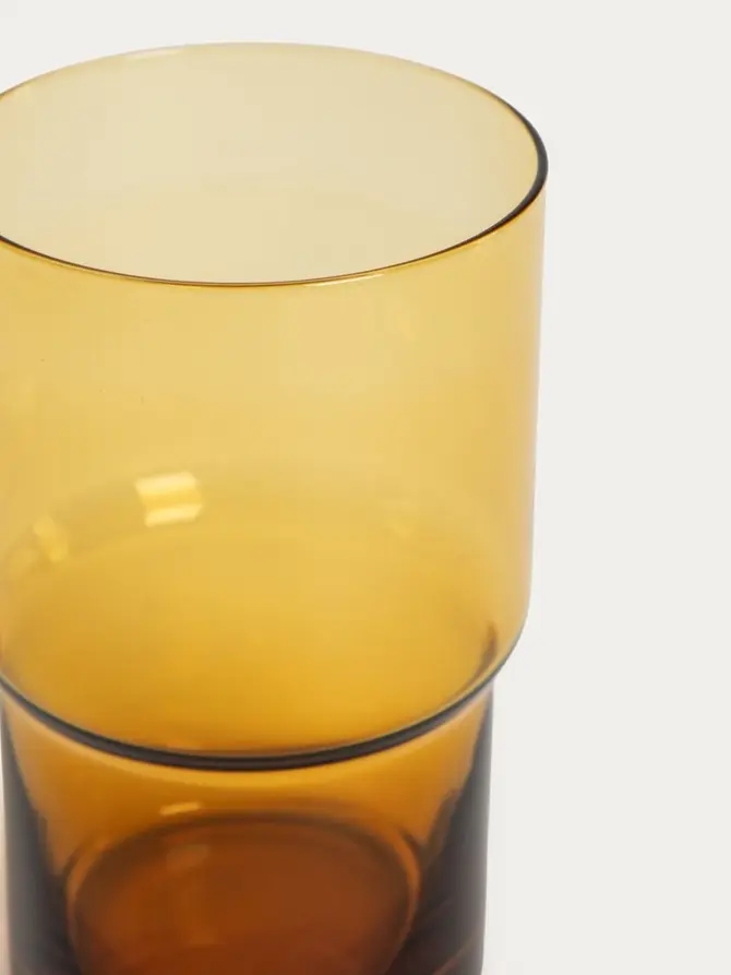 Zestaw szklanek IRMA piętrowanych, bursztynowych 4 szt. 0,45 l