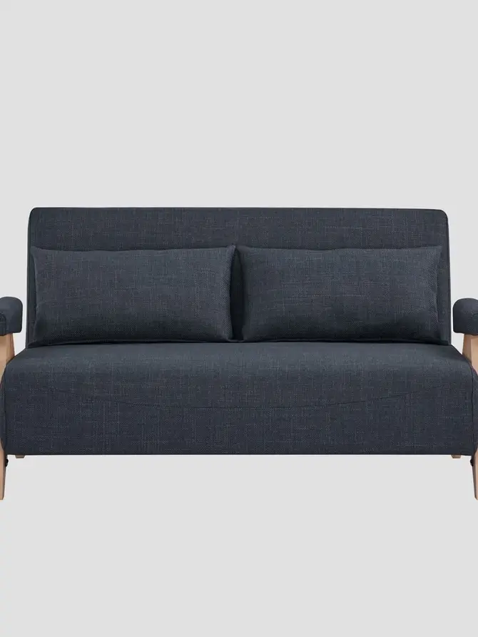Sofa CALORE 2-osobowa, z funkcją spania ciemnoszara 157x90x82 cm