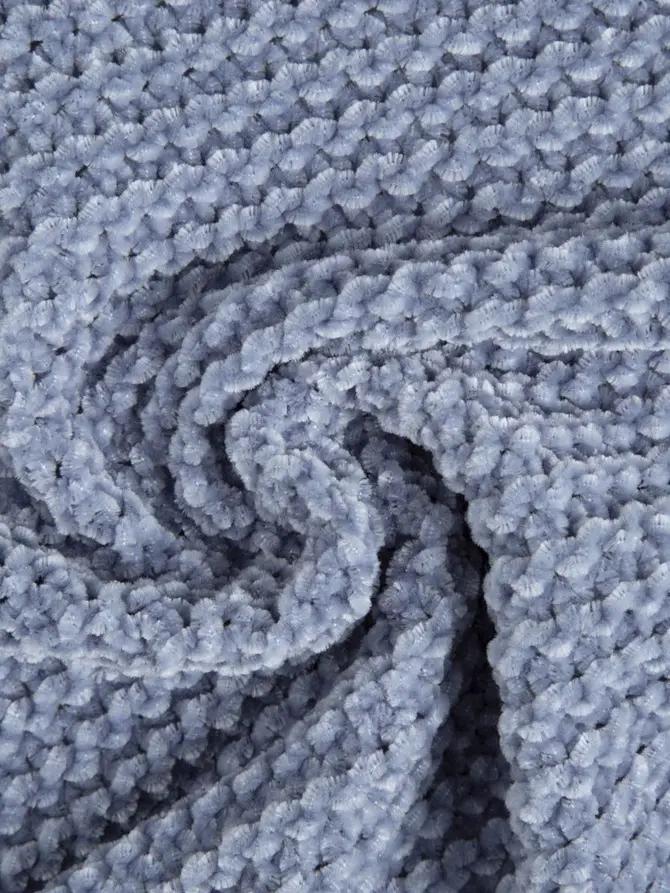 Koc CHENILLE szenilowy niebieski 130x170