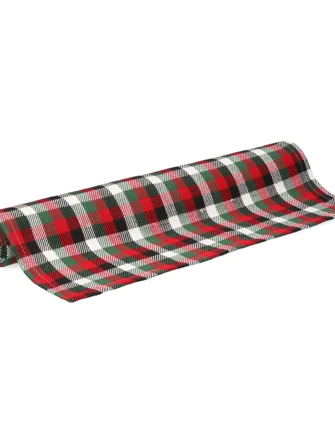 Bieżnik PAIMO w kratę czerwony 40x160 cm