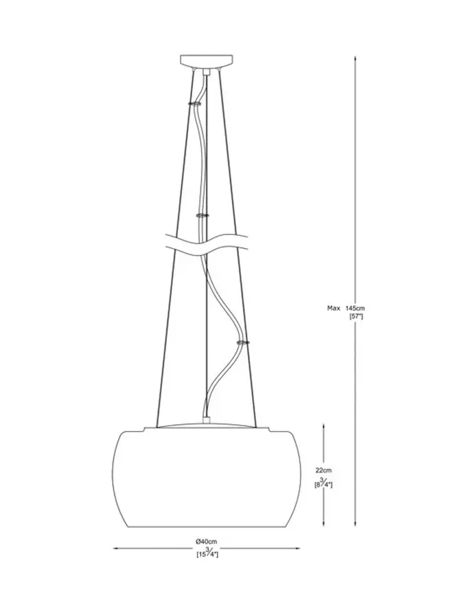 Lampa sufitowa CRYSTAL 5-punktowa 40x40x145 cm