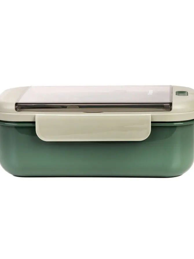 Lunchbox BOXIE ze sztućcami zielony 0.54