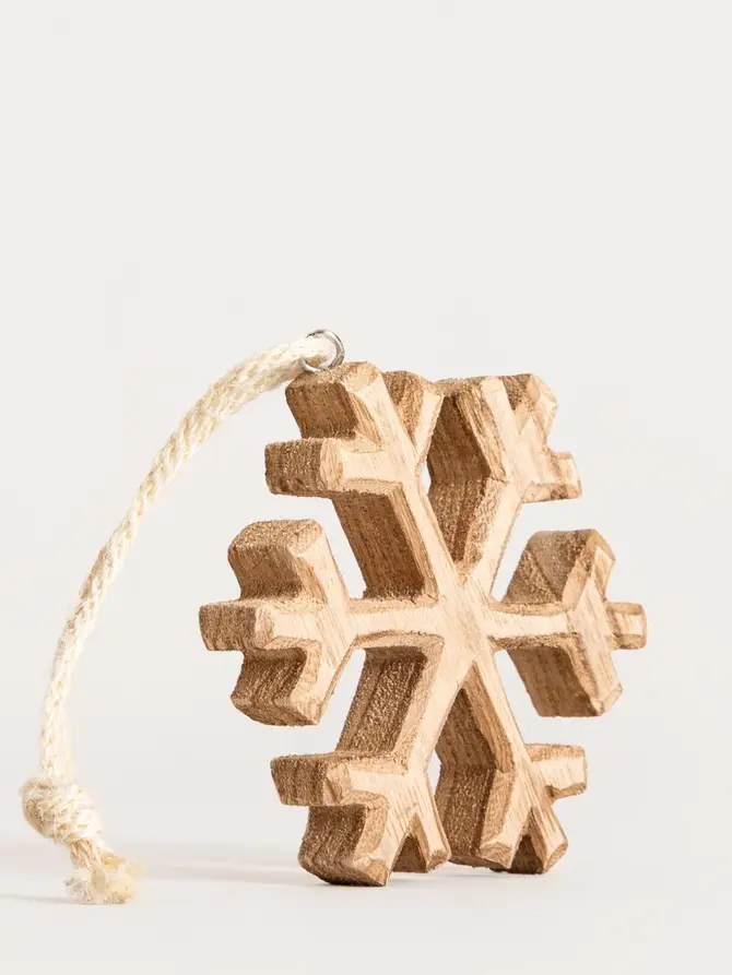 Zawieszka TIRO drewniana śnieżynka 10 cm