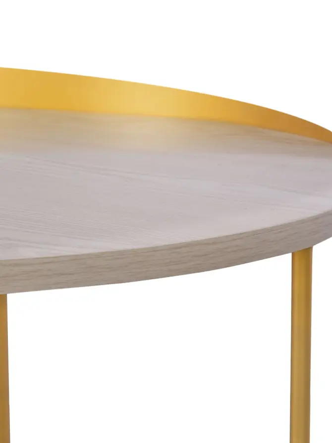 Stolik kawowy BREVE złoty 60x60x40 cm