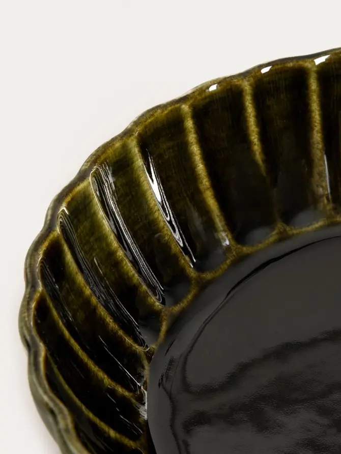 Talerz MELIDA głęboki ciemnozielony 19 cm