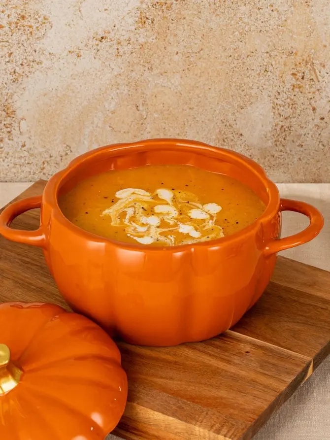 Naczynie do serwowania PUMPKIE w kształcie dyni pomarańczowe 