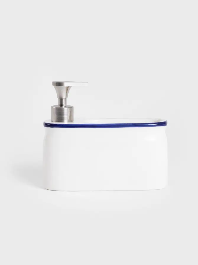 Dozownik MODERN HAMPTONS biały 18,5x16 cm