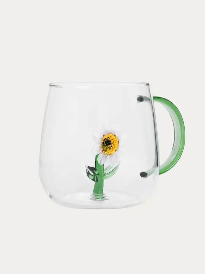 Szklanka ARTEZA ze stokrotką w środku 0,4 l