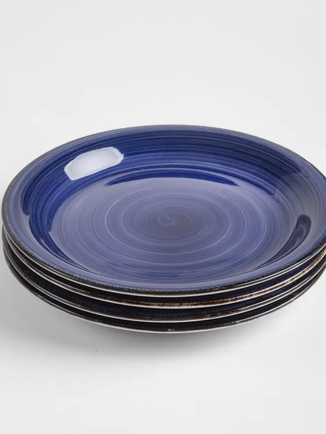 Zestaw talerzy OBLAN deserowych granatowych, 4 szt. 19 cm