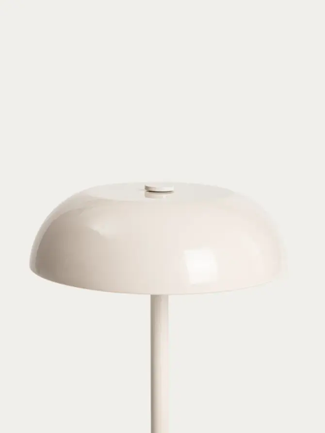 Lampka stołowa PIXEL metalowa kremowa 15,5x15,5x20,5 cm