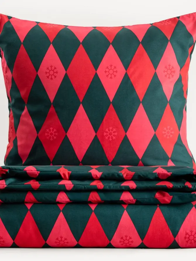 Pościel REDMAS z mikrofibry w świąteczny wzór 160x200 + 2*70x80 cm