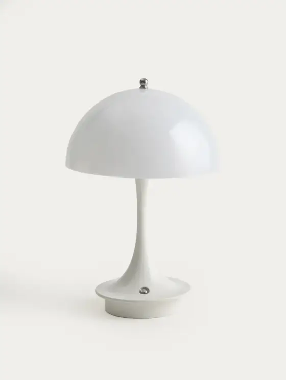 Lampka stołowa ALTIA grzybek mały biały 16x16x22,5 cm
