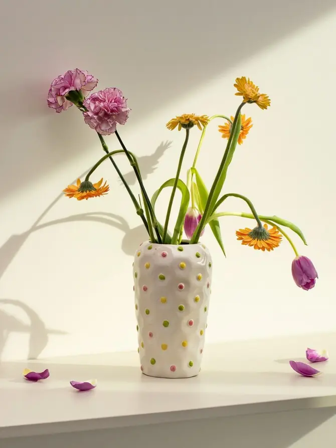 Wazon DOT z kropkami 12x20 cm