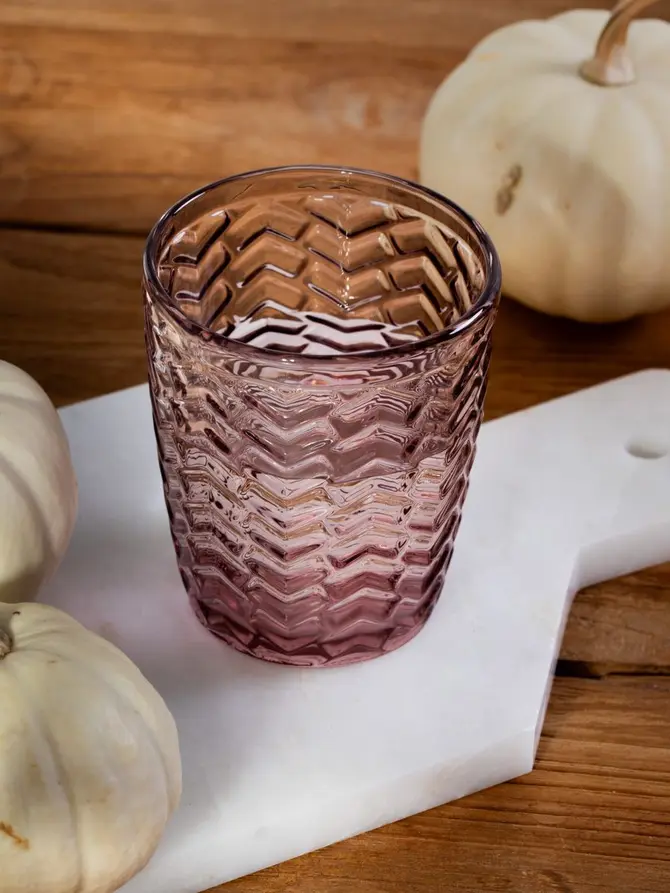 Zestaw szklanek LUNNIS niska różowa, 4 szt. 0,25 l