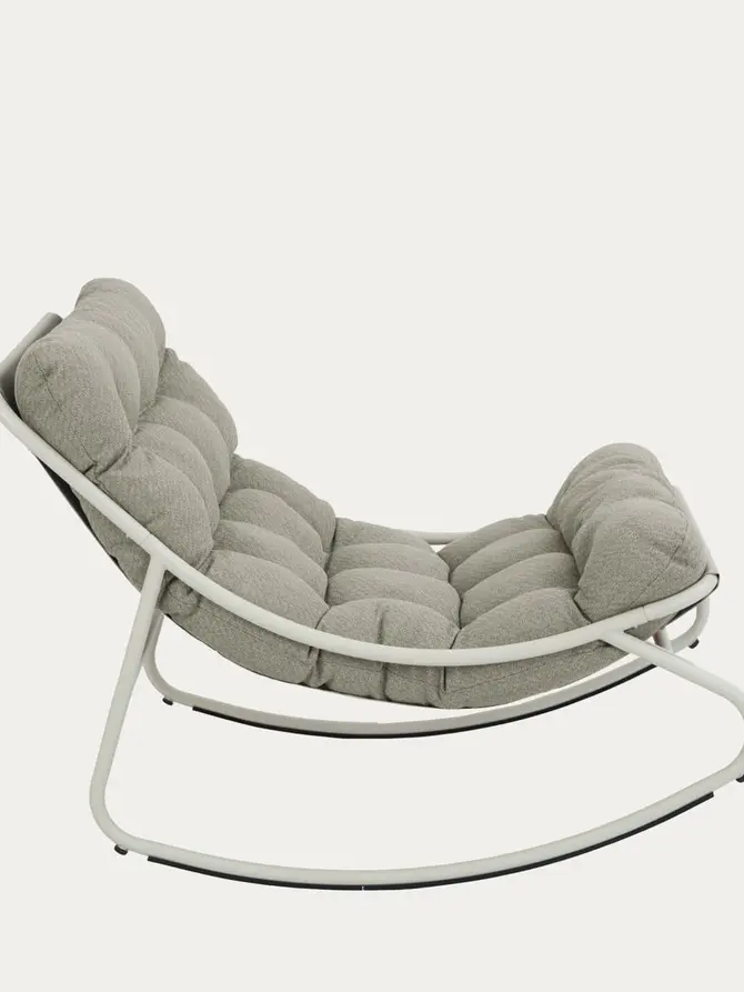 Fotel bujany TIVOLI beżowy z beżowymi poduszkami 65x102x75,5 cm
