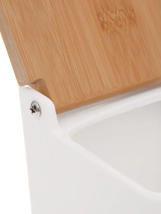 Pojemnik FINCAN porcelanowy z łyżeczką 10x10x10 cm