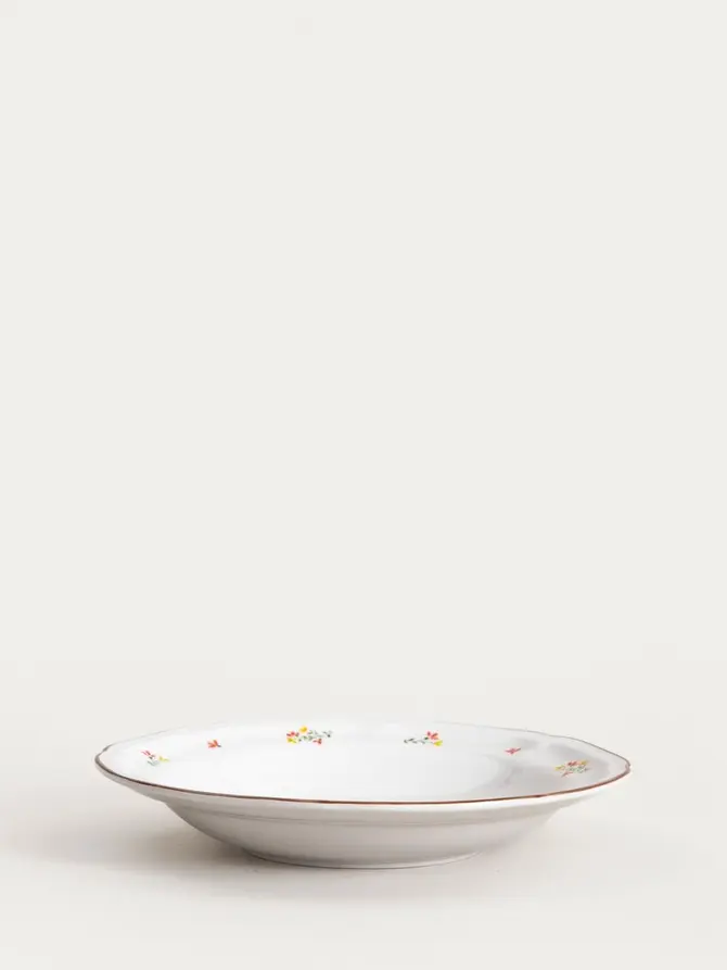 Talerz GRETA głęboki z kwiatuszkami 22 cm