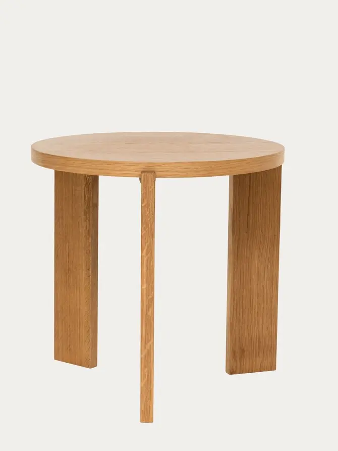 Zestaw stolików kawowych TABULA w okleinie dębowej naturalny 50/40x50/40x45/40 cm