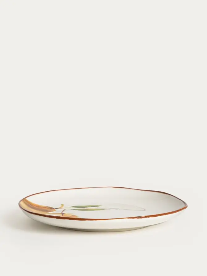 Talerz SKORD porcelanowy deserowy z gruszkami 20 cm