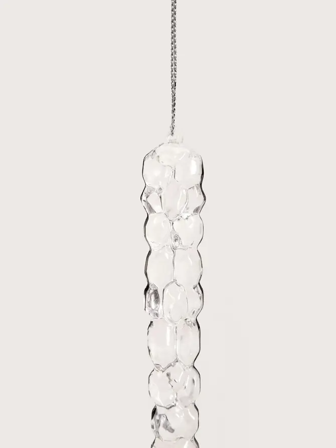 Zestaw zawieszek BIJOU transparentne sople 12 szt.
