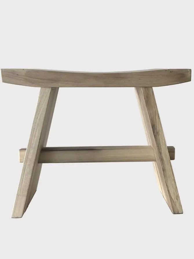Taboret NEGRO drewniany natural 50x20x40 cm