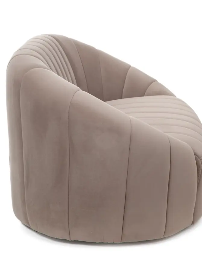 Sofa NOTTUNA sofa 2-osobowa welurowa szara 148x83x66 cm