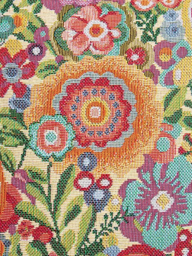 Poszewka TAPAN żakardowa bogato zdobiona w kwiaty 45x45cm