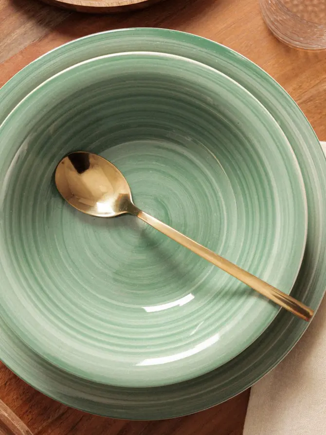 Talerz OBLAN głęboki pistacjowy 21 cm