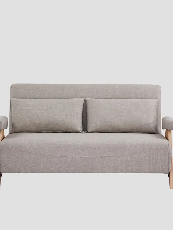 Sofa CALORE 2-osobowa, z funkcją spania beżowa 157x90x82 cm