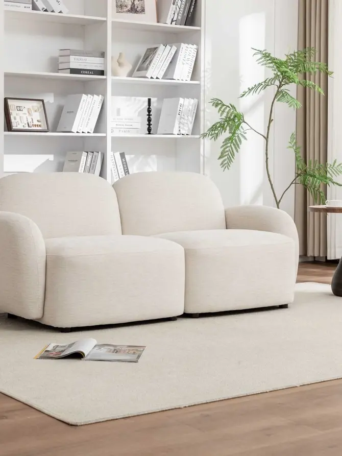 Sofa modułowa HELMI 2-osobowa ecru 184x87x73 cm
