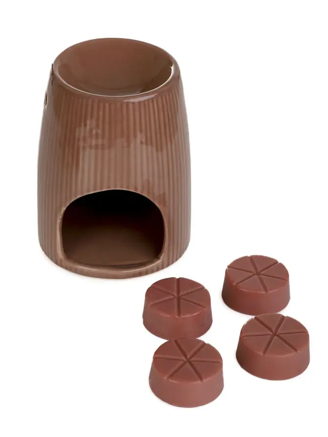 Kominek ceramiczny FIRES z woskiem Sandalwood 10x12,5 cm 22G
