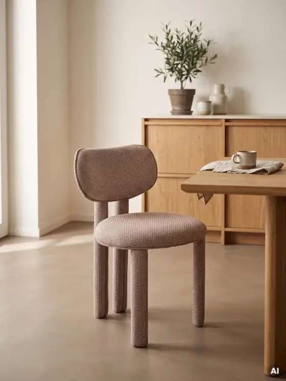 Krzesło SELISSE ceglasto-beżowe 48x52,5x81 cm
