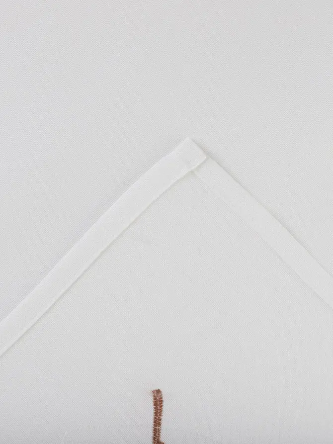Obrus HELLIG biały z haftem 130x180 cm