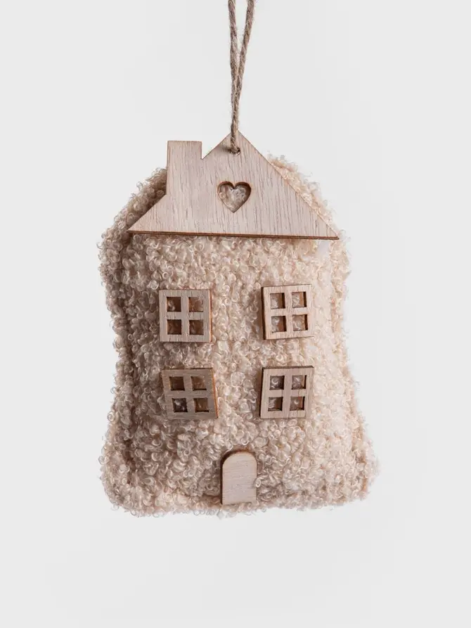 Zawieszka HOMIS domek beżowy 8x15x2 cm