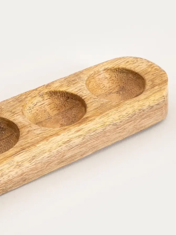Patera REGO drewniana na jajka 5x31 cm