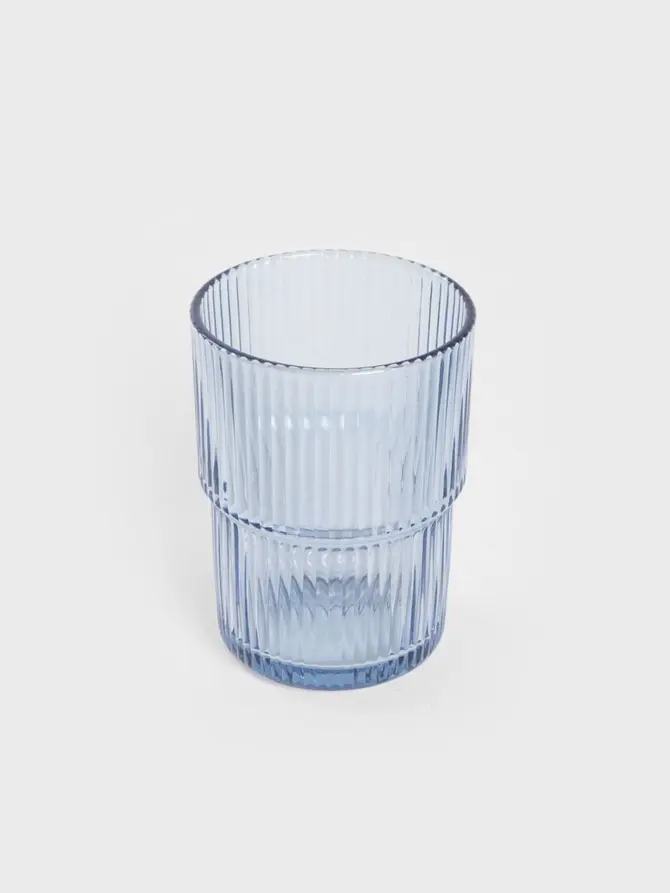 Szklanka LYNN ryflowana niebieska 0,43 l