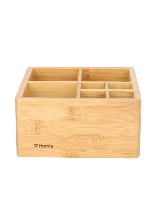 Organizer VATI bambusowy naturalny 15x15 cm