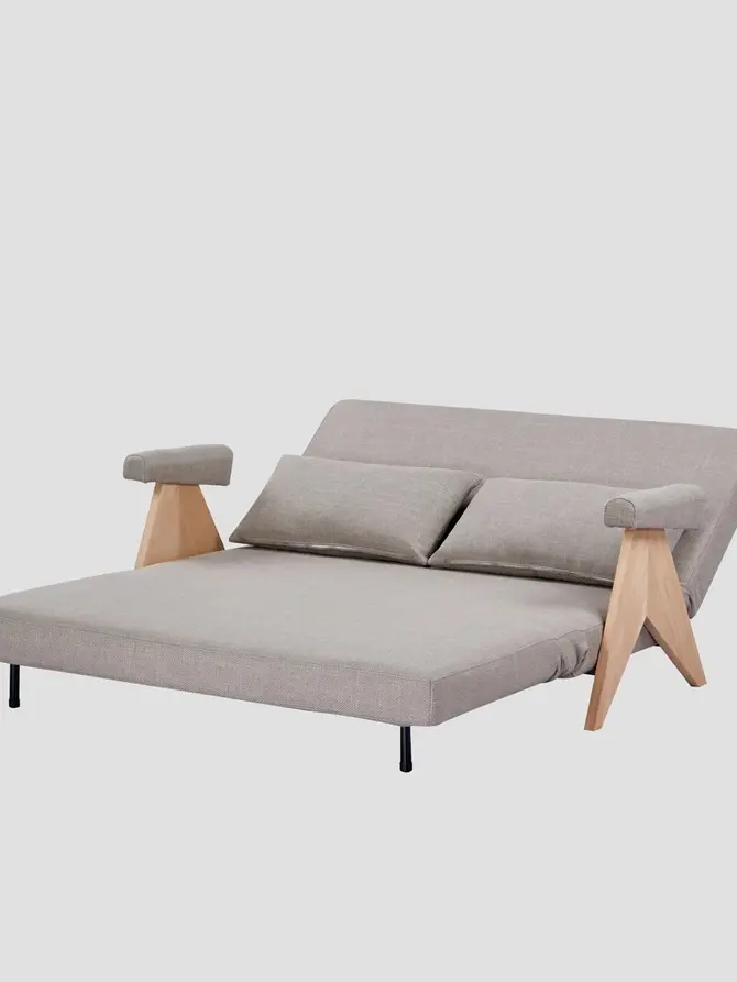Sofa CALORE 2-osobowa, z funkcją spania beżowa 157x90x82 cm