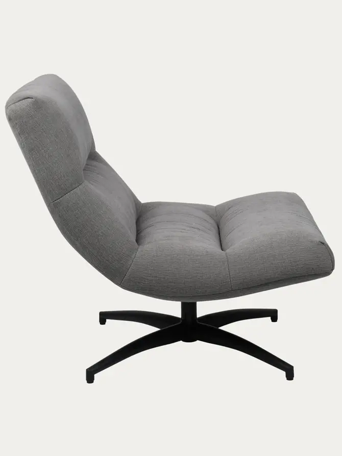 Fotel VOLERO obrotowy w tkaninie szary 77x93,5x88,5 cm