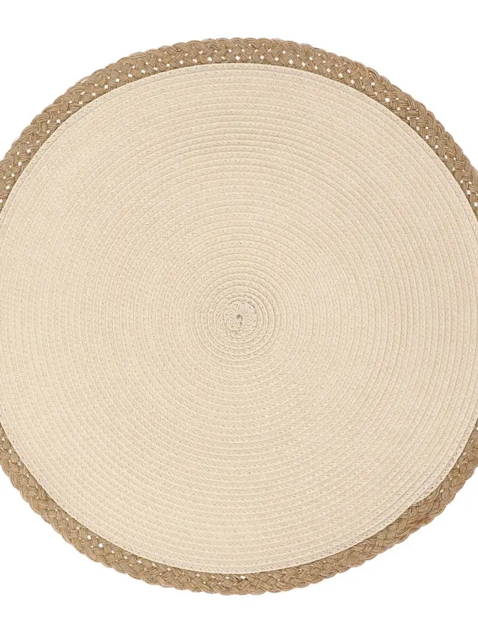 Podkładka do jadalni PLAR okrągła ecru 38 cm