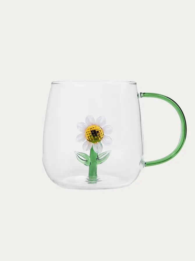 Szklanka ARTEZA ze stokrotką w środku 0,4 l