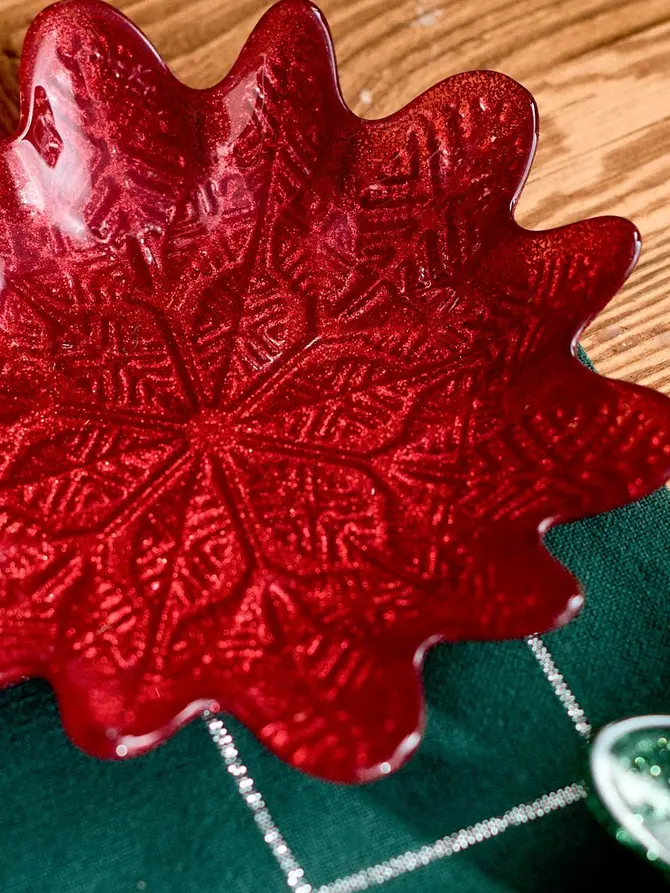 Talerzyk BLITS gwiazda mała czerwona 16 cm