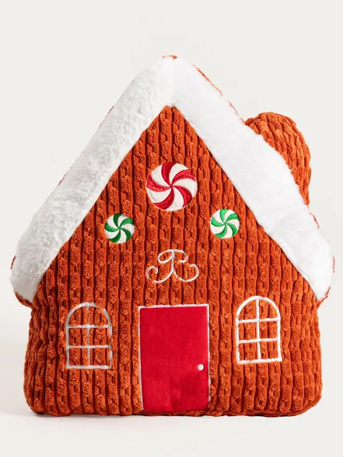 Poduszka GINGER HOUSE domek z piernika 39x13x44 cm