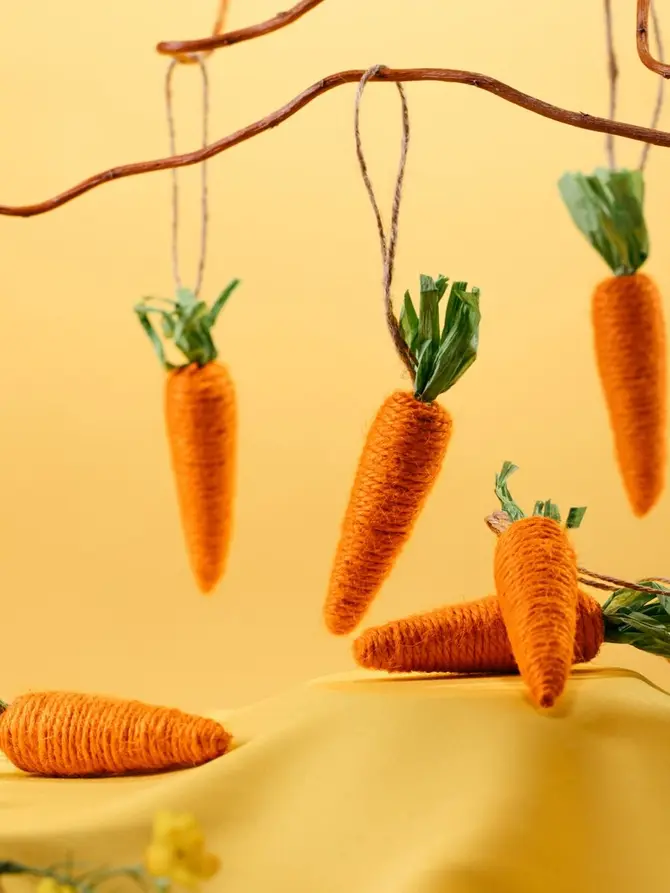 Zawieszka CARROT wielkanocne marchewki 6 szt 2,5x12 cm