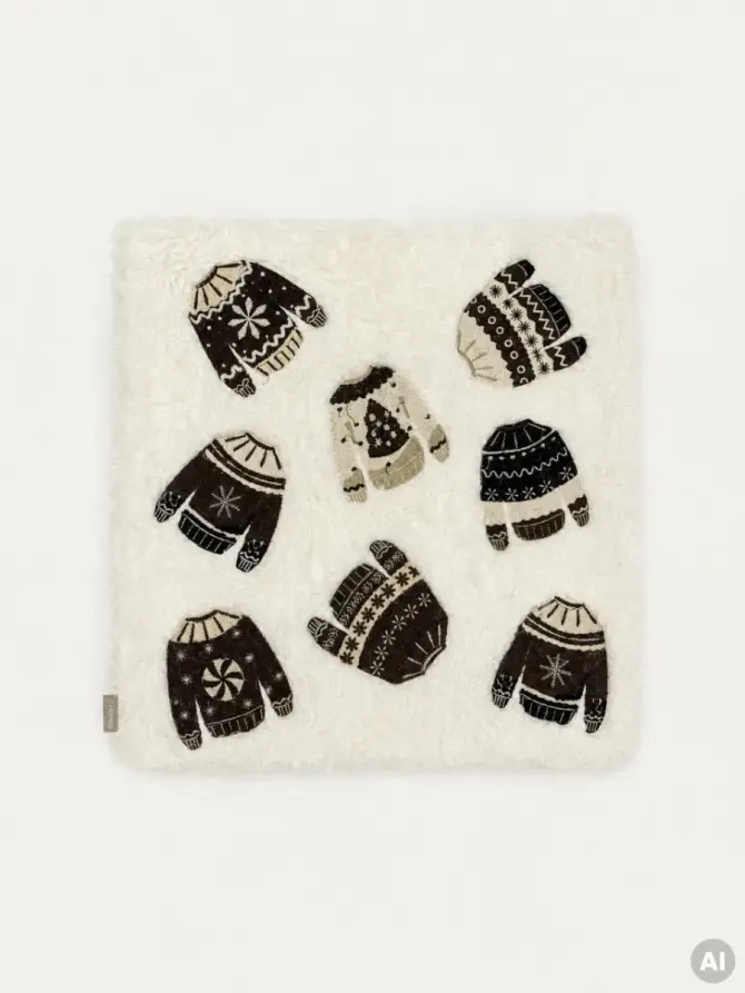 Poszewka CAMBRIE w zimowe sweterki 45x45 cm