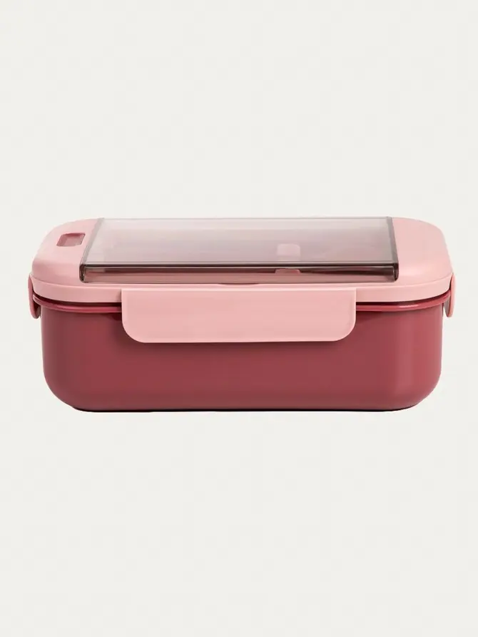 Lunchbox POPPIE ze sztućcami różowy 0,54 l