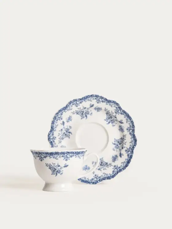 Filiżanka ze spodkiem LOURRY porcelanowa granatowa 0,08 l