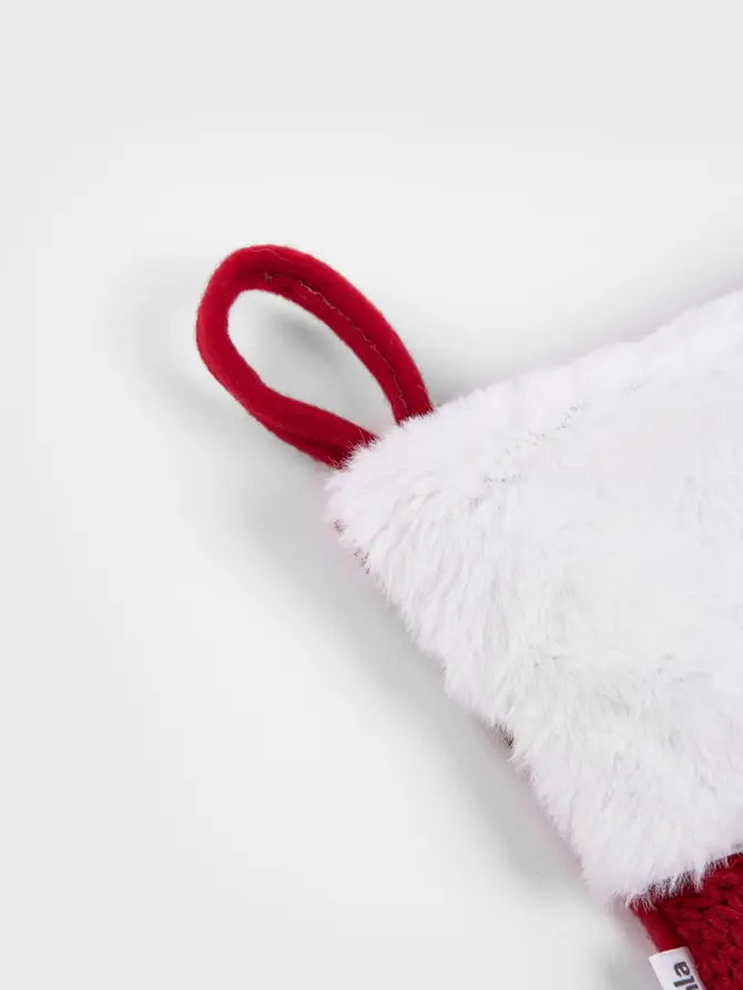 Skarpeta GEILL czerwona szydełkowa z pomponem 46 cm