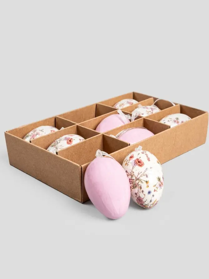 Zawieszka MEADOW FLOWERS set jajek w kwiaty 9 szt.